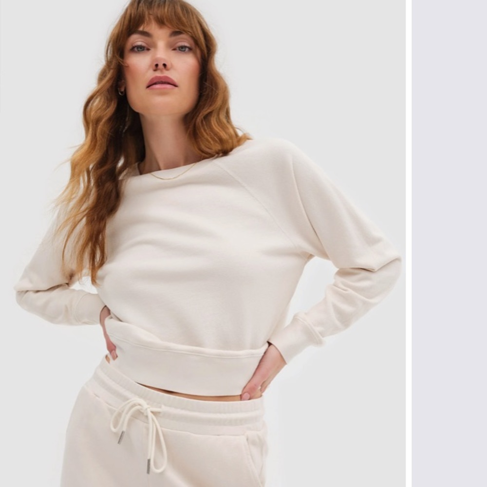 MATE The Label cropped sweatshirt Bone in M